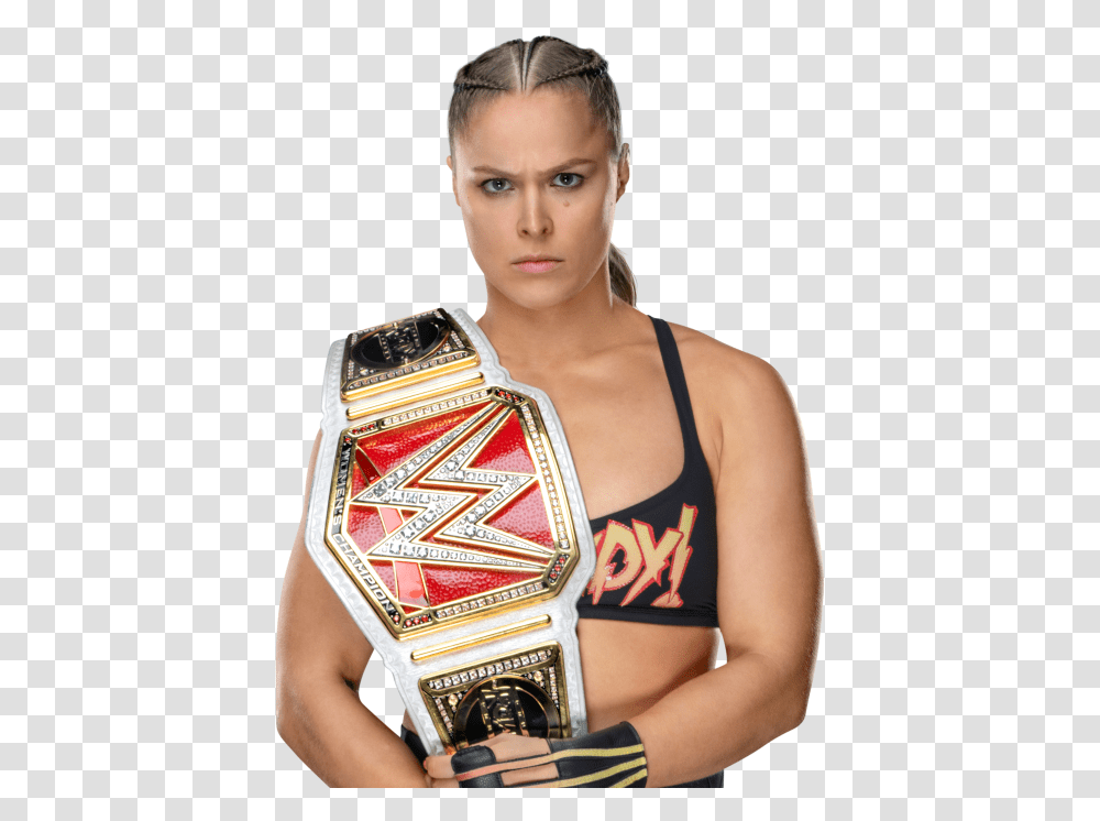Wwe Ronda Rousey Raw Women's Champion, Person, Costume, Wristwatch Transparent Png