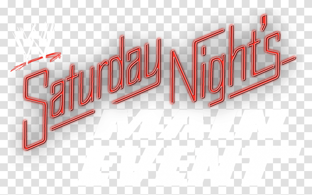 Wwe Saturday Night's Main Event Logo, Word, Alphabet, Label Transparent Png