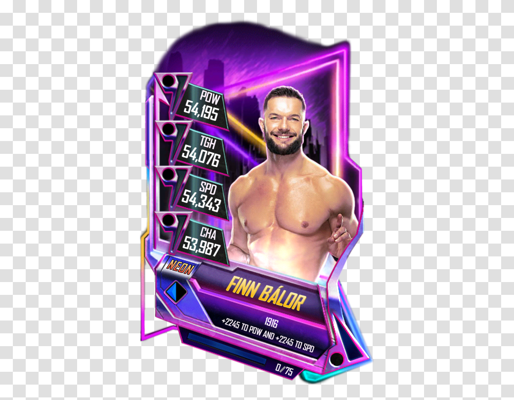 Wwe Supercard Neon Cards, Person, Human, Face, Paper Transparent Png