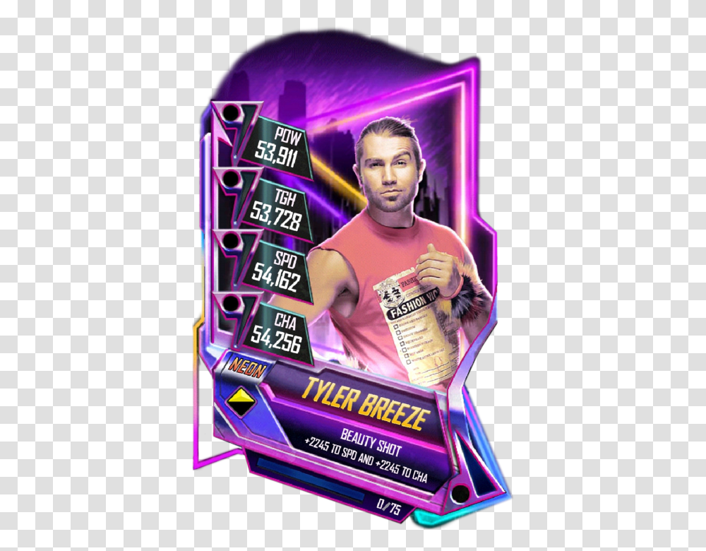 Wwe Supercard Neon Pro, Person, Human, Flyer, Poster Transparent Png