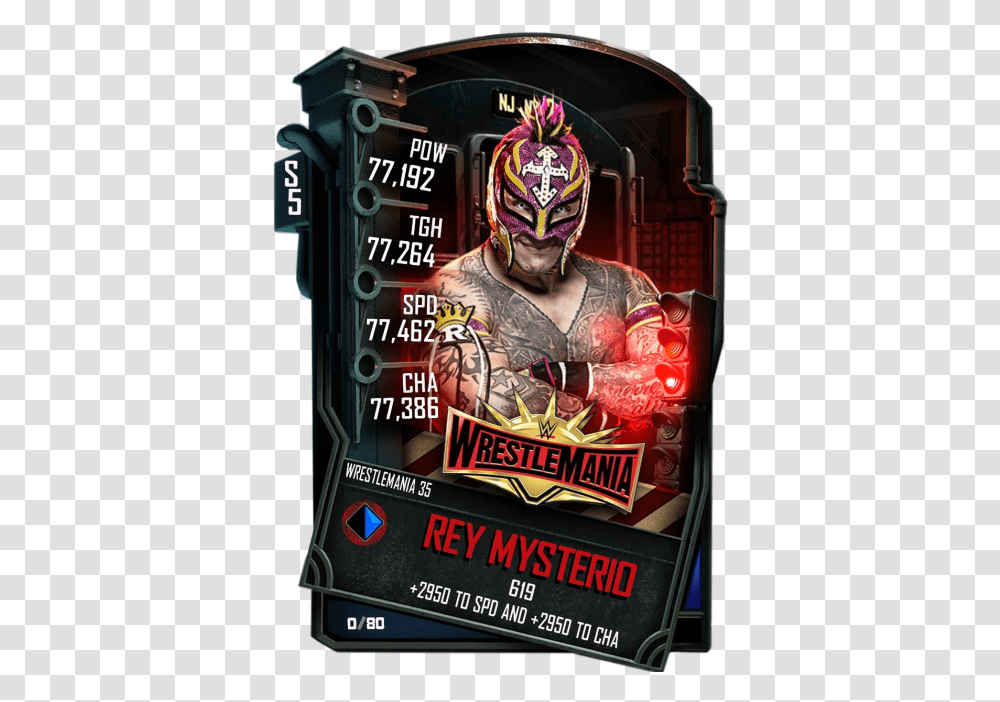 Wwe Supercard Rey Mysterio, Helmet, Apparel, Person Transparent Png