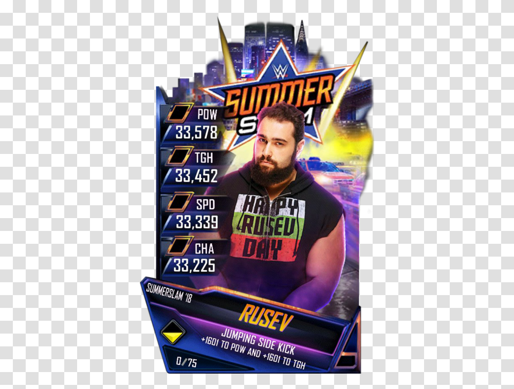 Wwe Supercard Summerslam 18 Cards, Flyer, Poster, Paper, Advertisement Transparent Png