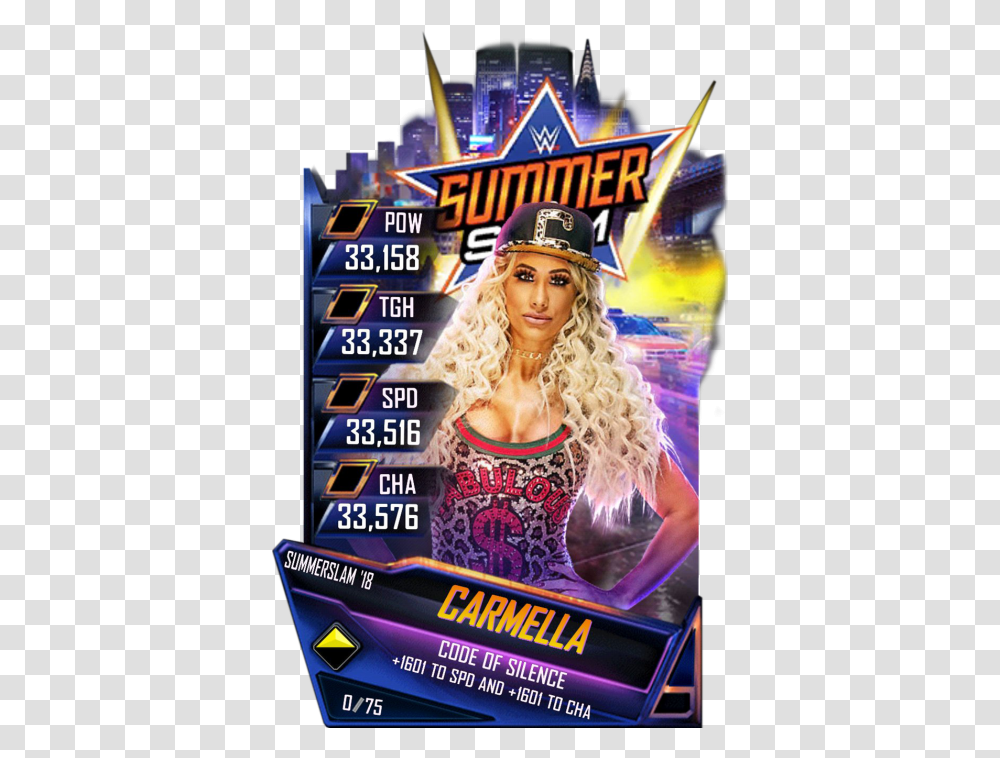 Wwe Supercard Summerslam 18 Cards, Hat, Person, Advertisement Transparent Png