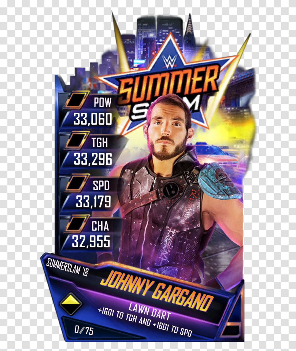 Wwe Supercard Summerslam 18 Cards, Person, Flyer, Poster, Paper Transparent Png