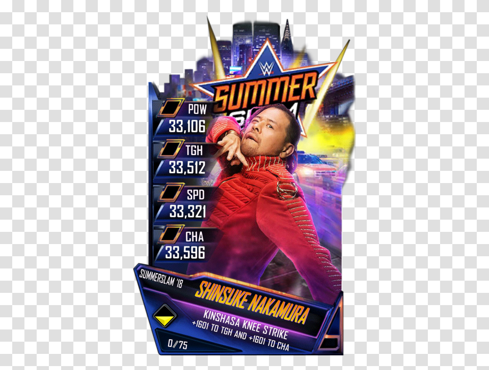 Wwe Supercard Summerslam 18 Cards, Person, Flyer, Poster, Paper Transparent Png