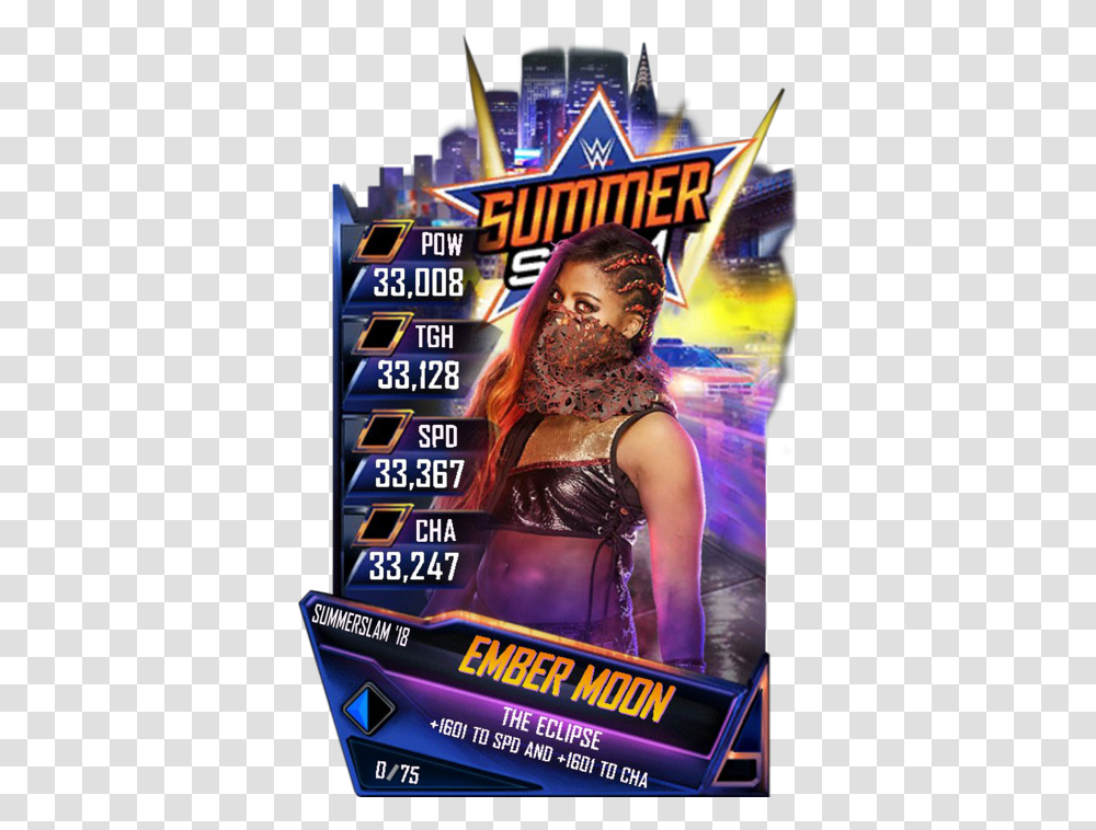 Wwe Supercard Summerslam 18 Cards, Person, Poster, Advertisement, Flyer Transparent Png
