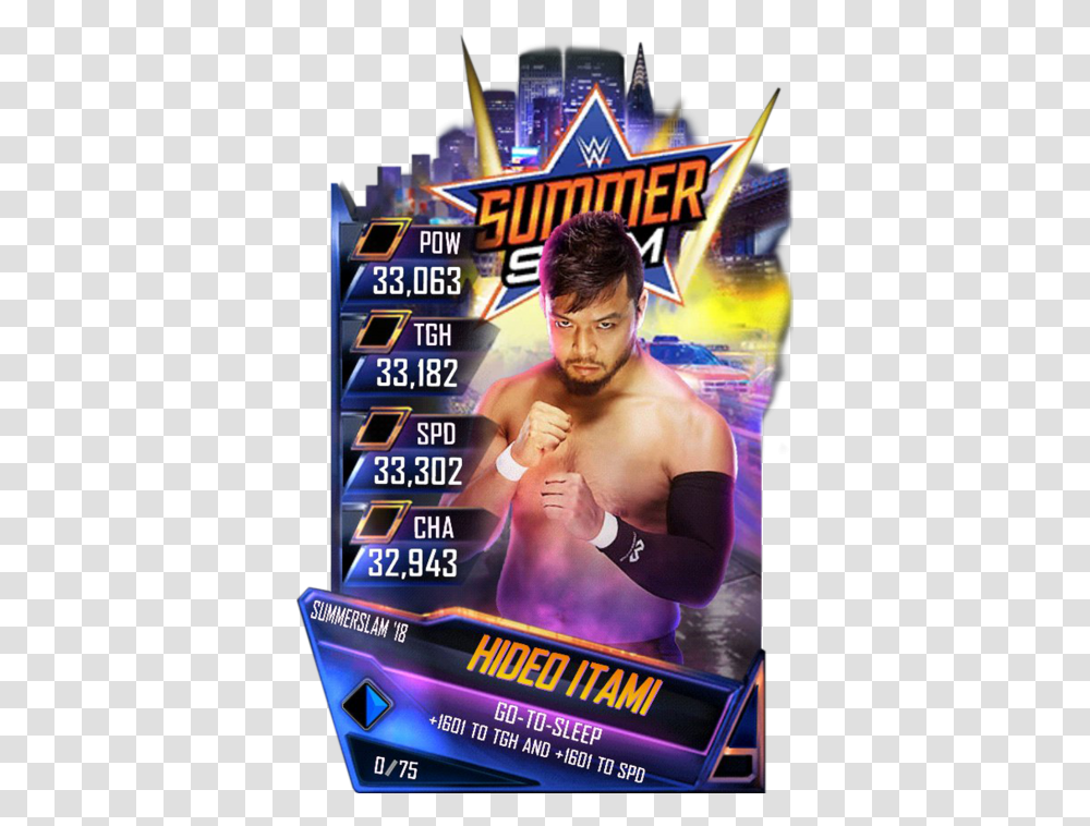 Wwe Supercard Summerslam 18 Cards, Person, Poster, Advertisement, Flyer Transparent Png