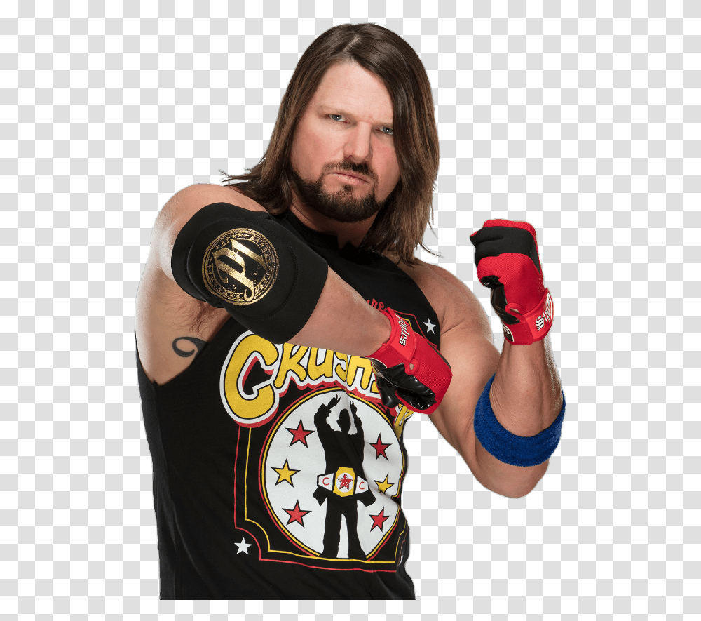Wwe Superstar Shakeup 2019 Results Aj Styles Elbow Pad, Person, Human, Sport, Sports Transparent Png