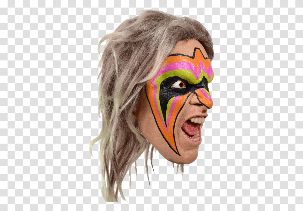 Wwe Ultimate Warrior Adult Size Ultimate Warrior Mask, Face, Person, Human, Head Transparent Png