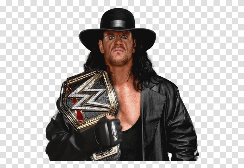 Wwe Undertaker, Person, Hat, Jacket Transparent Png