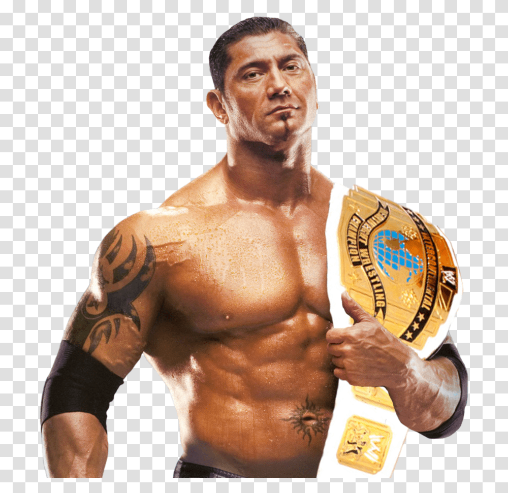 Wwe White Intercontinental Championship Belt Wwe World Heavyweight Championship Batista, Person, Human, Skin, Arm Transparent Png
