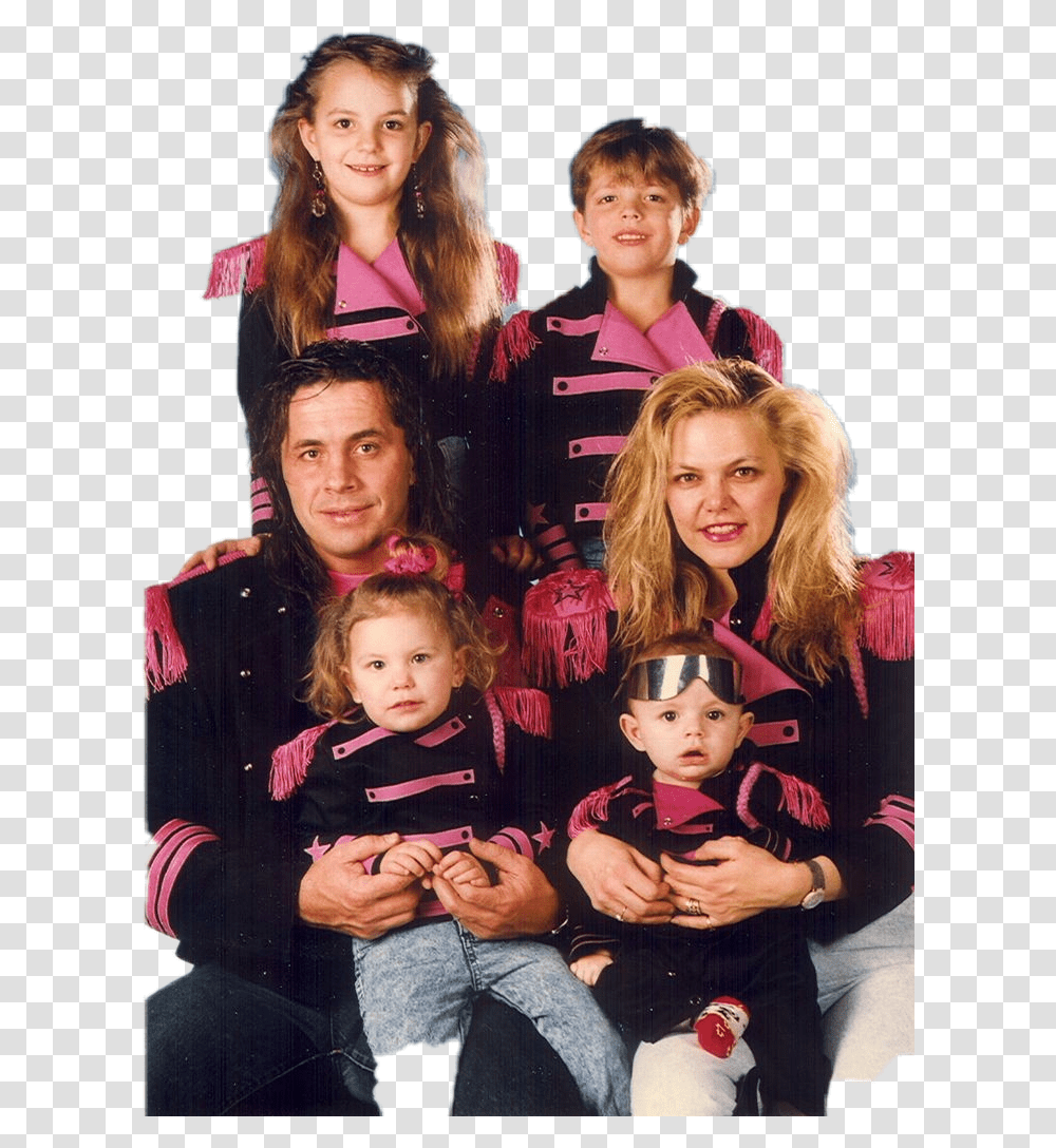 Wwe Wwf Brethart Bret The Hitman Hart Family, Person, People, Female Transparent Png