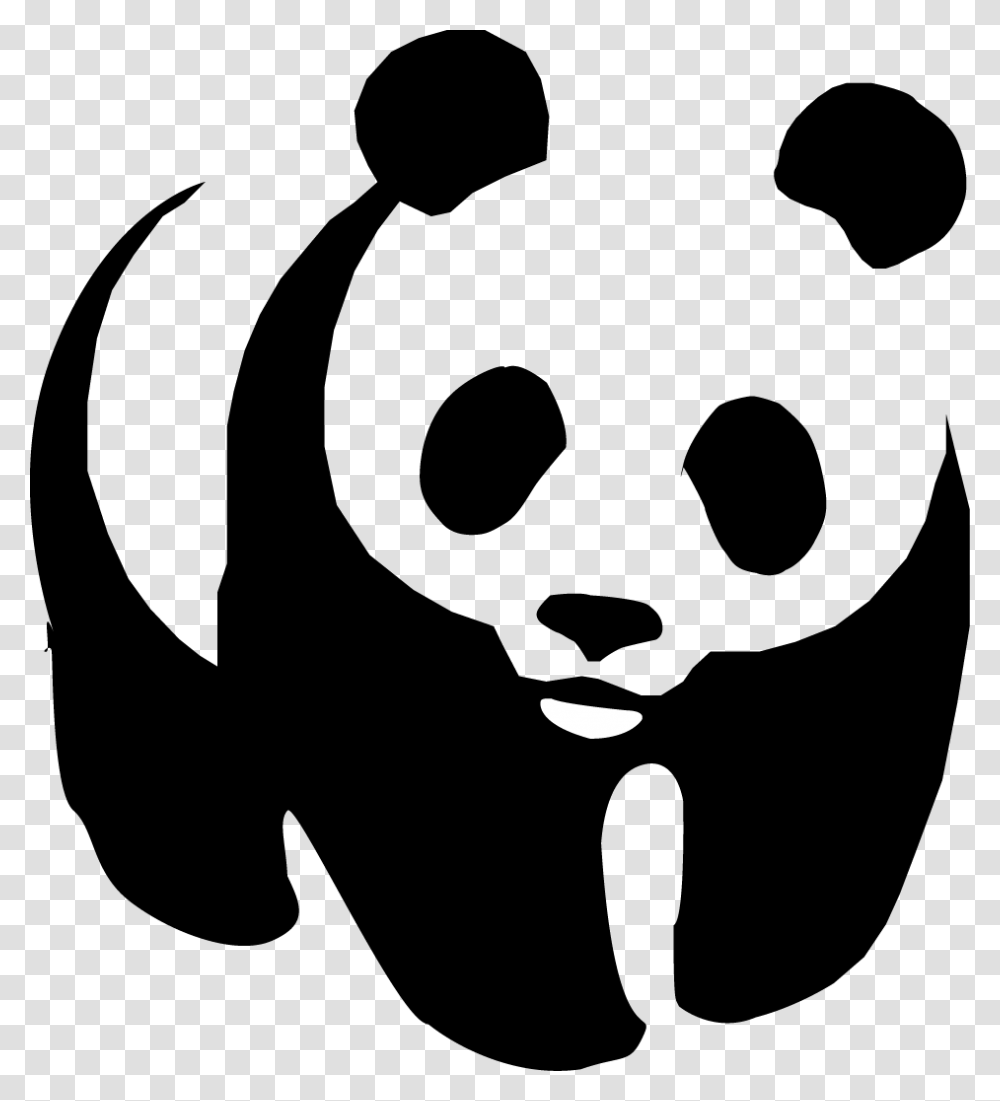 Wwf Panda World Wide Fund For Nature, Stencil, Green Transparent Png