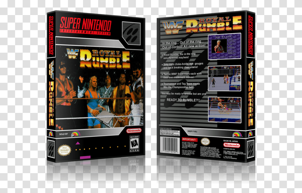 Wwf Royal Rumble Replacement Nintendo Snes Game Case Wwf Royal Rumble Snes Case, Person, Arcade Game Machine, Pac Man, Paper Transparent Png