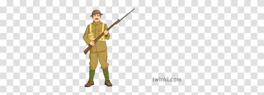 Wwi British Soldier History People Secondary Illustration British Ww1 Soldier, Person, Gun, Weapon, Military Uniform Transparent Png
