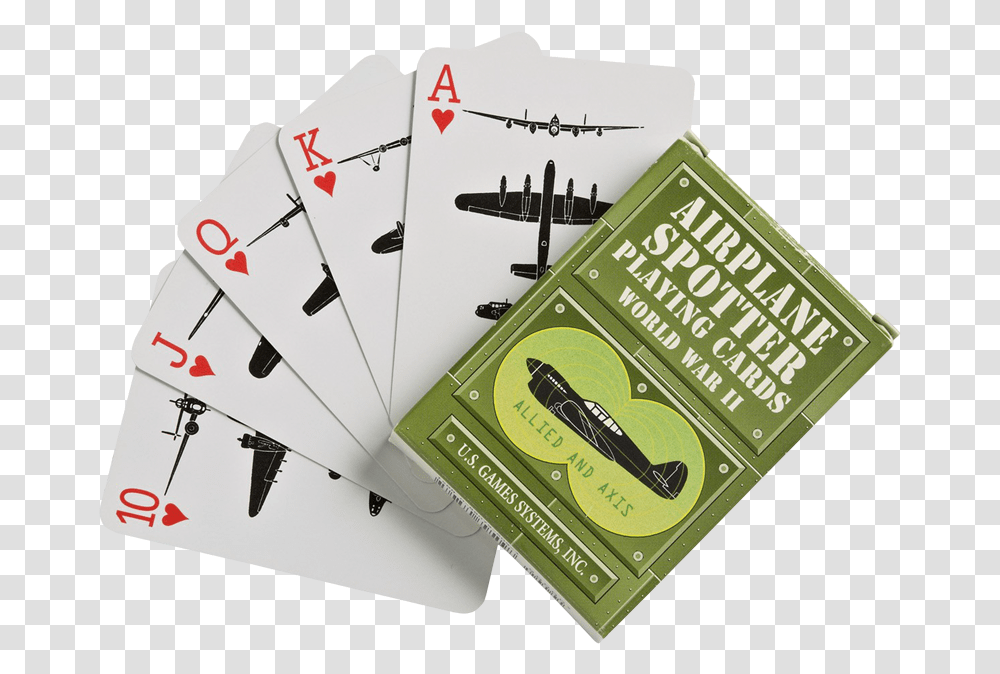 Wwii Airplane Spotter Playing Cards Playing Card, Game, Wristwatch, Gambling, Text Transparent Png