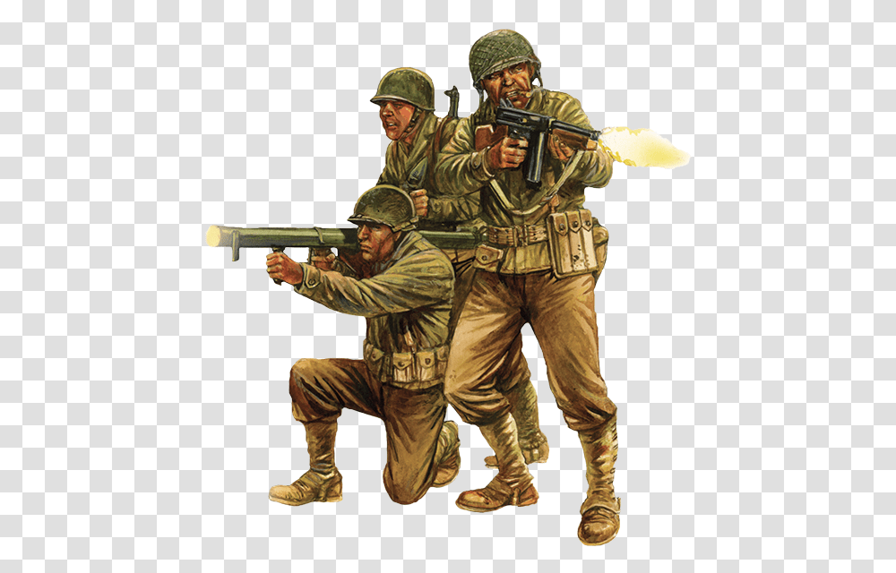 Wwii American Gis Art Ww2 American Soldier, Person, Human, Gun, Weapon Transparent Png