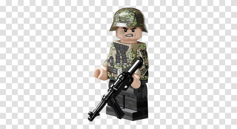 Wwii German Kursk Soldier With Mp40 Lego Ww2, Gun, Weapon, Weaponry, Person Transparent Png