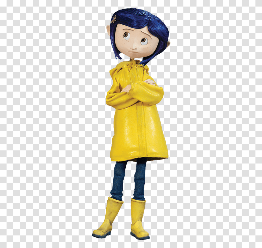 Wybie Coraline Doll, Apparel, Coat, Person Transparent Png