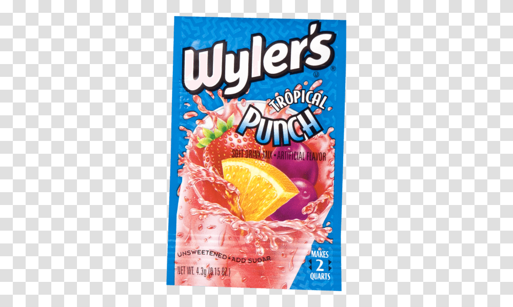 Wylers Tropical Punch Wyler's Drink Mix 2 Qt, Juice, Beverage, Orange Juice, Citrus Fruit Transparent Png