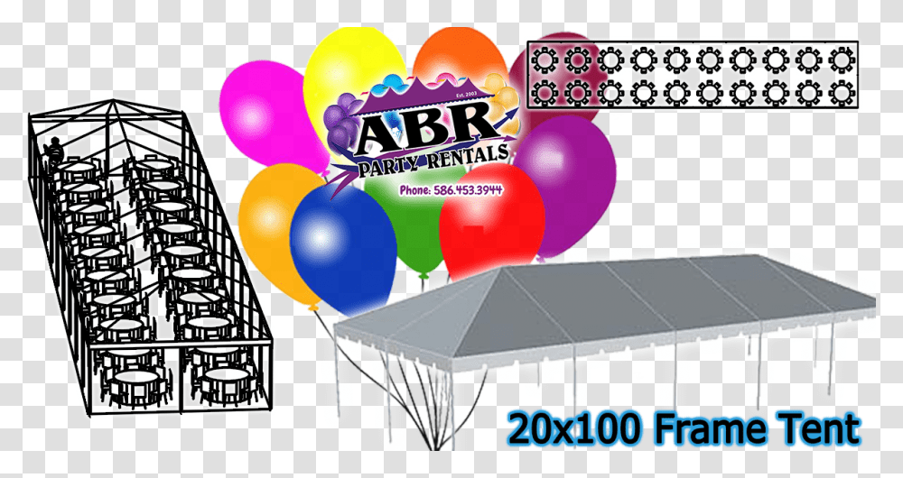 X 100 Frame TentTitle 20 X 100 Frame Tent Balloon, Advertisement, Poster, Flyer, Paper Transparent Png