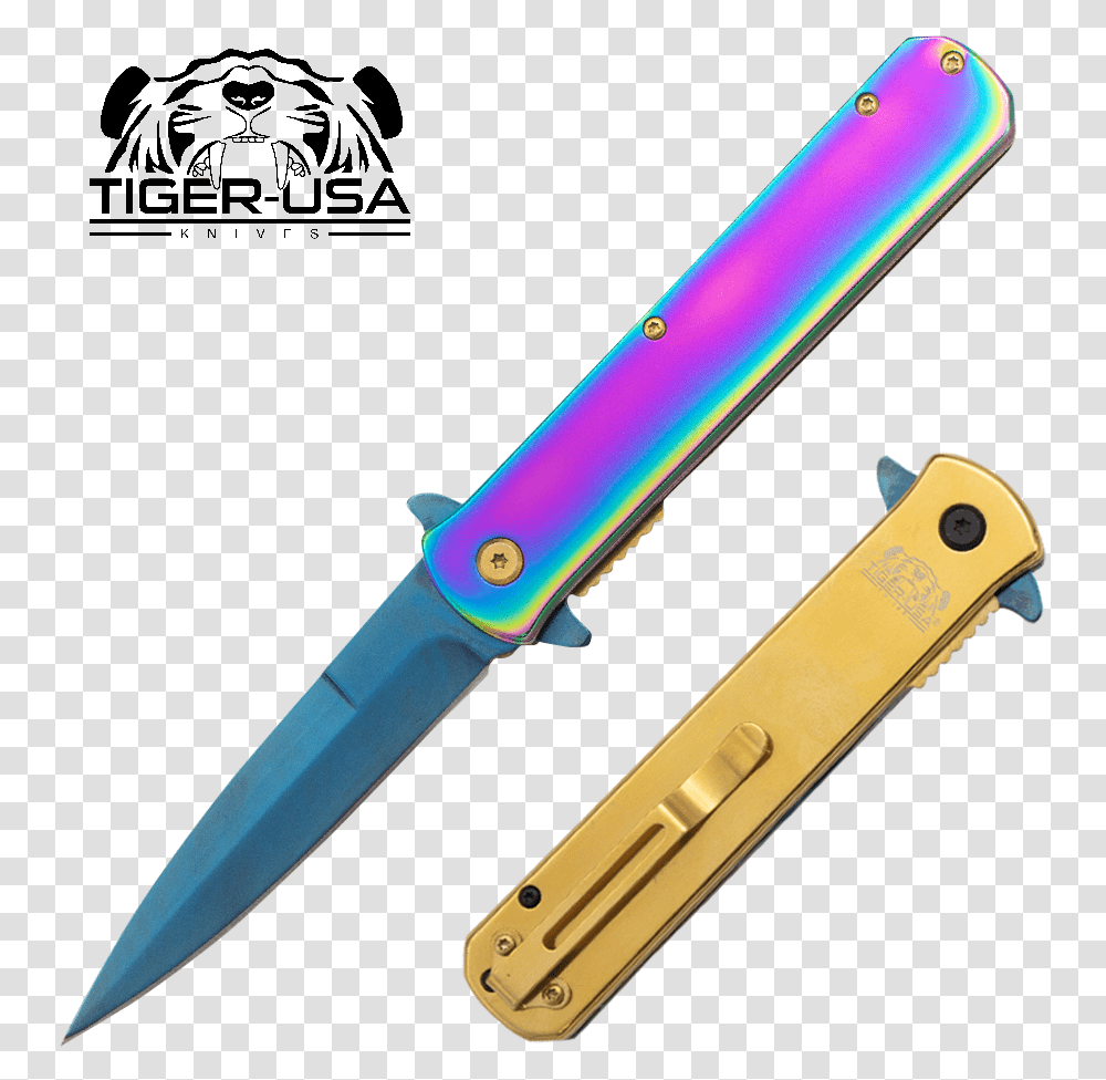 X 1000 12 Gold Damascus Knife, Blade, Weapon, Weaponry, Dagger Transparent Png