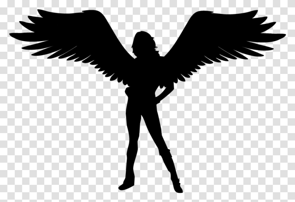 X 1200 Angel Silhouette, Gray, World Of Warcraft Transparent Png