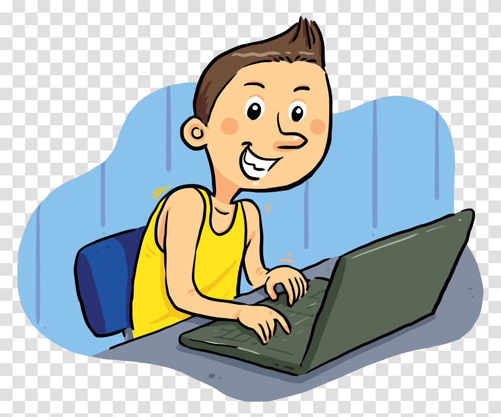 X 2 People Typing Clip Art Download Full Surfing The Internet Clipart, Pc, Computer, Electronics, Laptop Transparent Png