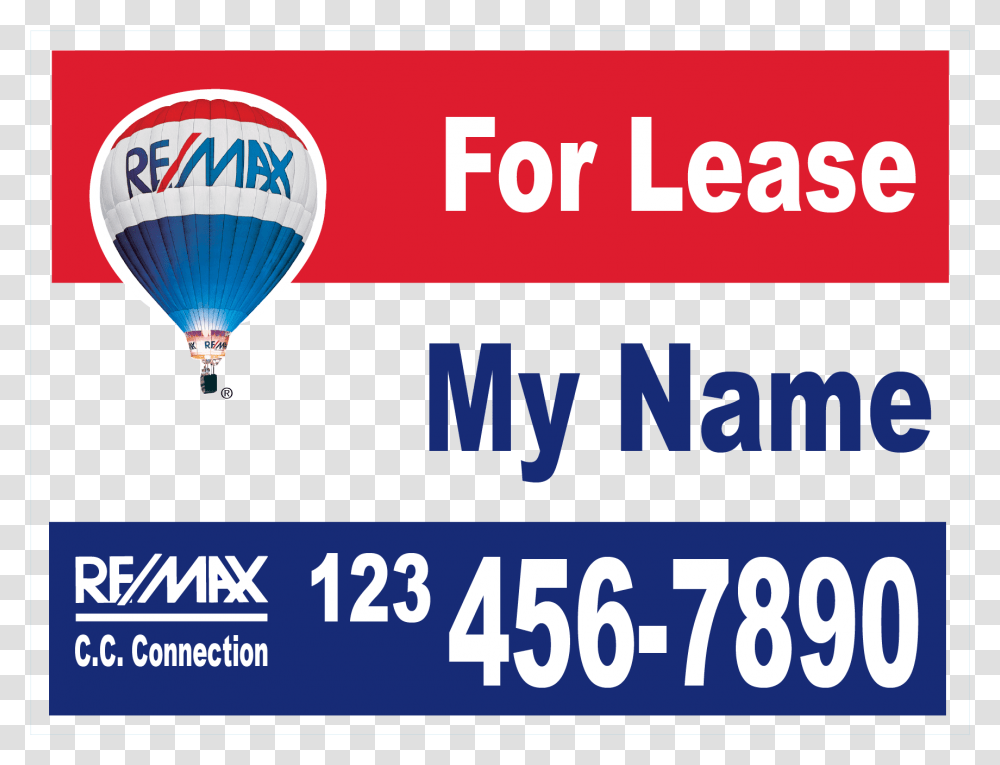 X 24 Yard Sign For Lease Catalog Re Max Yard Sign, Hot Air Balloon, Aircraft, Vehicle, Transportation Transparent Png