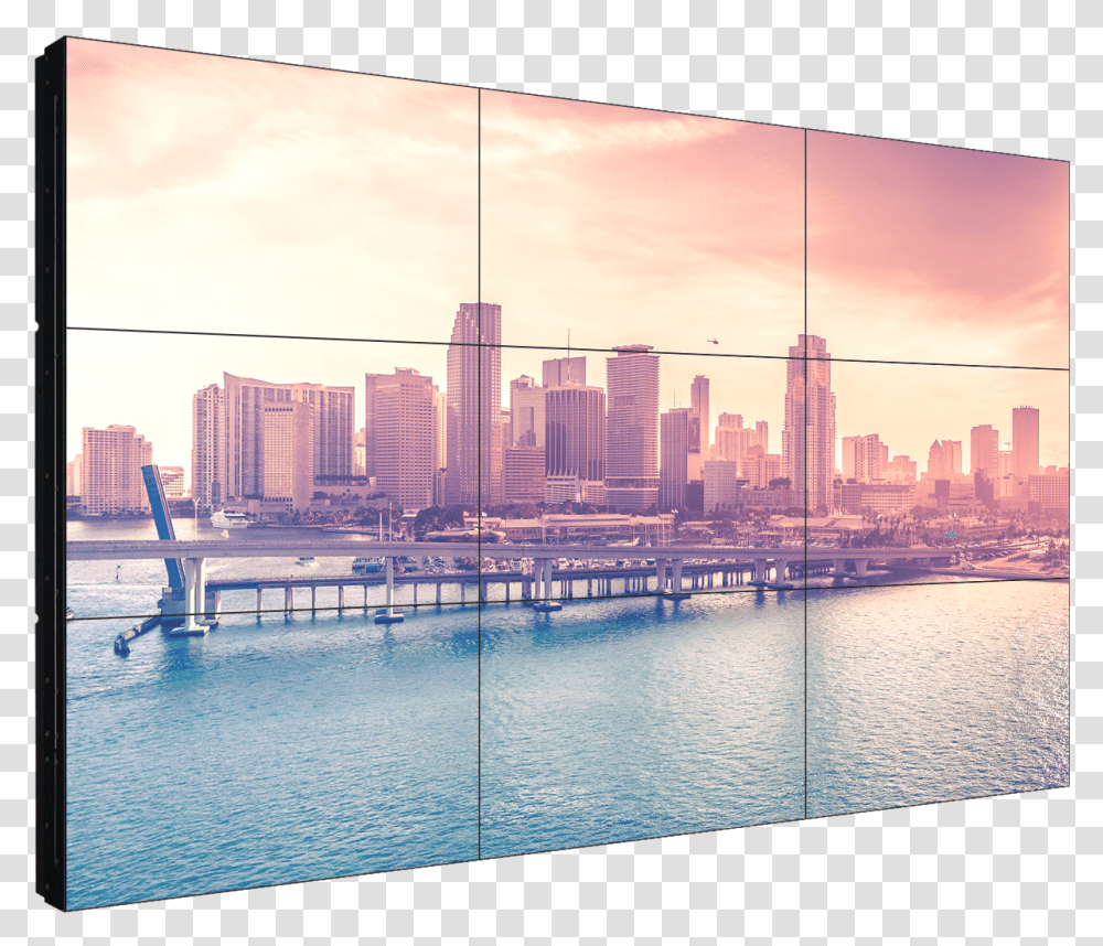 X 3 Video Wall Videowalldelivery 3 X 3 Video Wall, City, Urban, Building, High Rise Transparent Png
