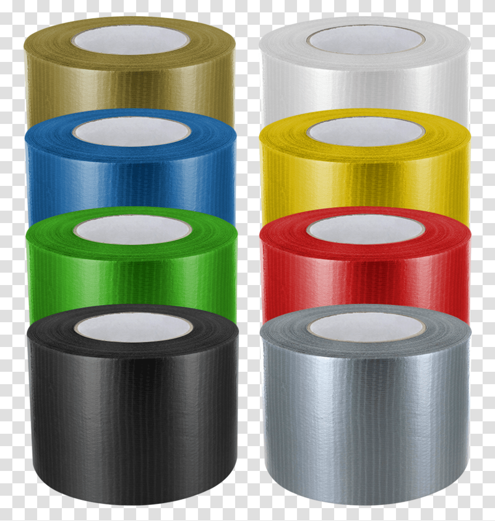 X 55m Ductcloth Tape Strap, Cylinder, Plastic, Plastic Wrap Transparent Png