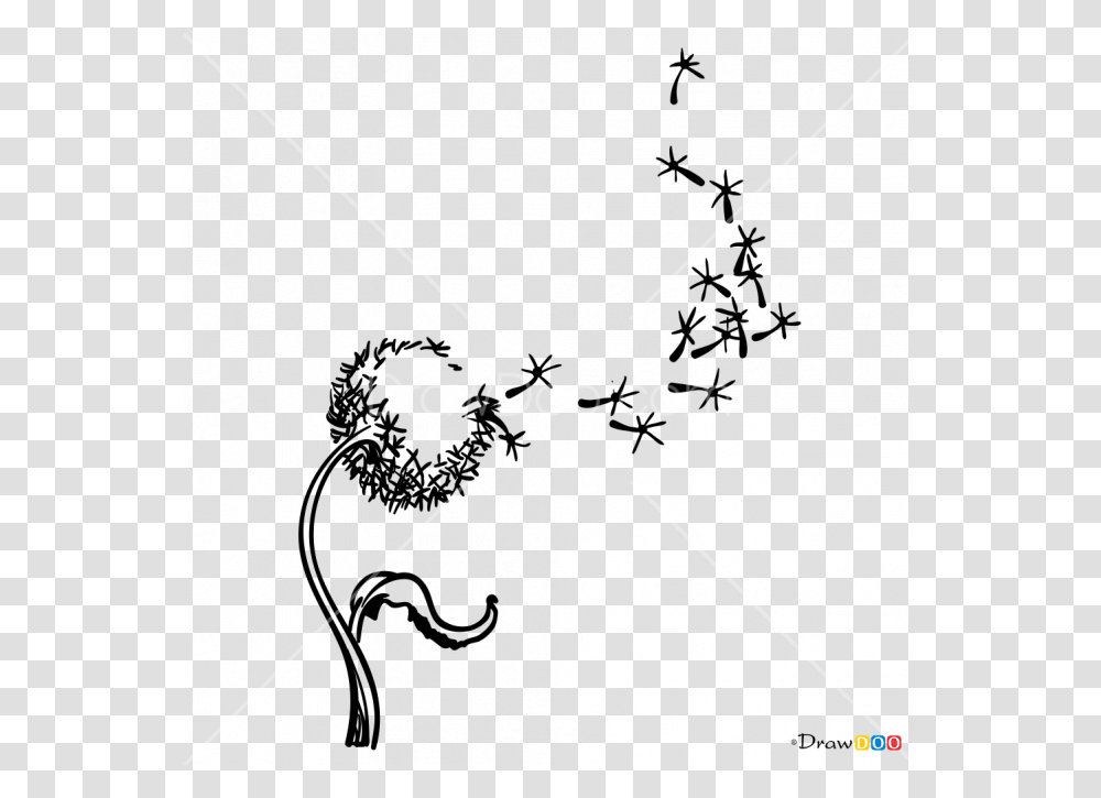 X 665 Dandelion Flowers Draw, Triangle, Oars, Silhouette, Screen Transparent Png