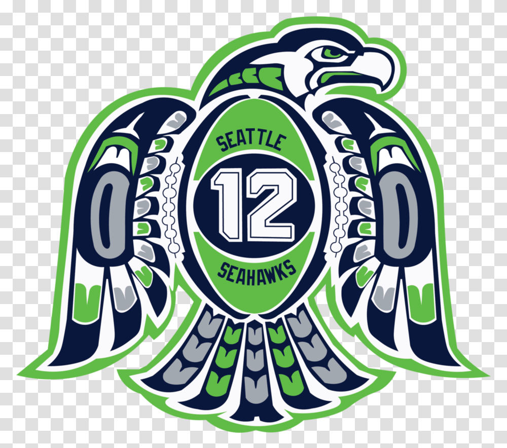 X 854 Tribal Seattle Seahawks, Logo, Trademark Transparent Png