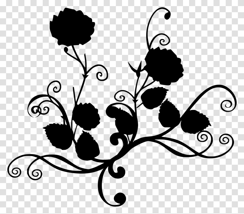 X 891 Rose Black And White Flower Clipart, Gray, World Of Warcraft Transparent Png