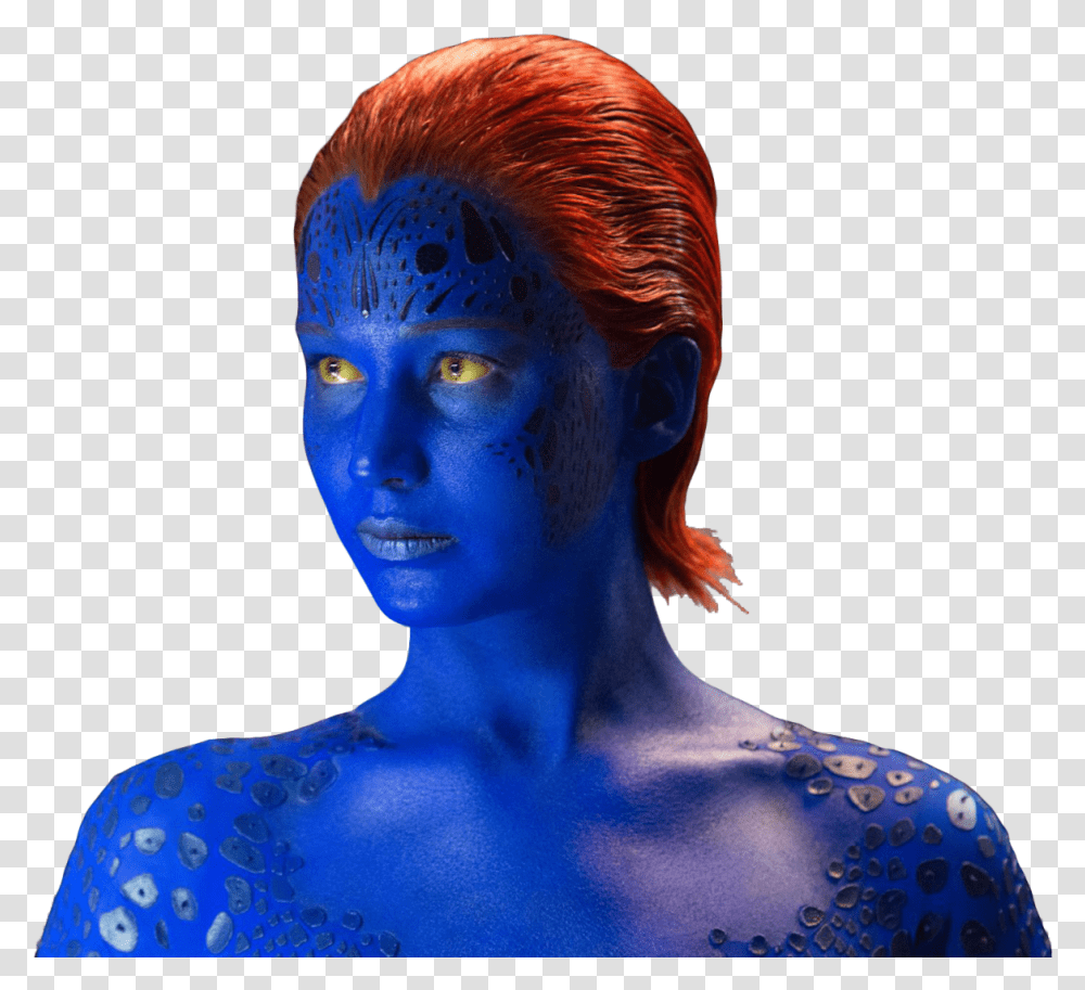 X Man Blue Woman, Head, Person, Human, Mannequin Transparent Png