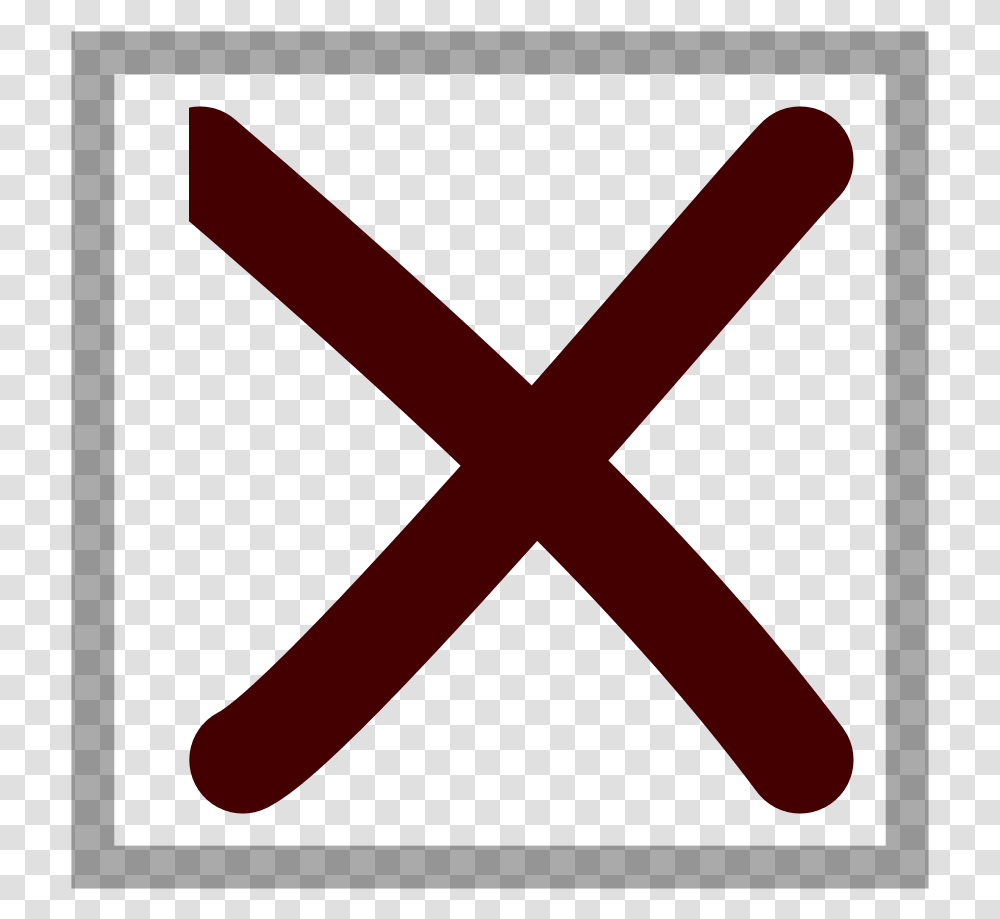 X Mark In A Box, Knife, Blade, Weapon, Weaponry Transparent Png