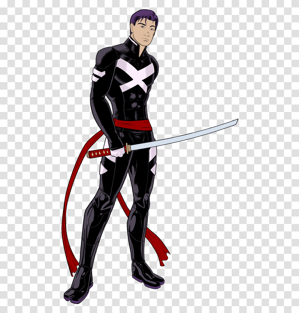 X Men Psylocke Male Male Psylocke Art, Ninja, Person, Human, Costume Transparent Png