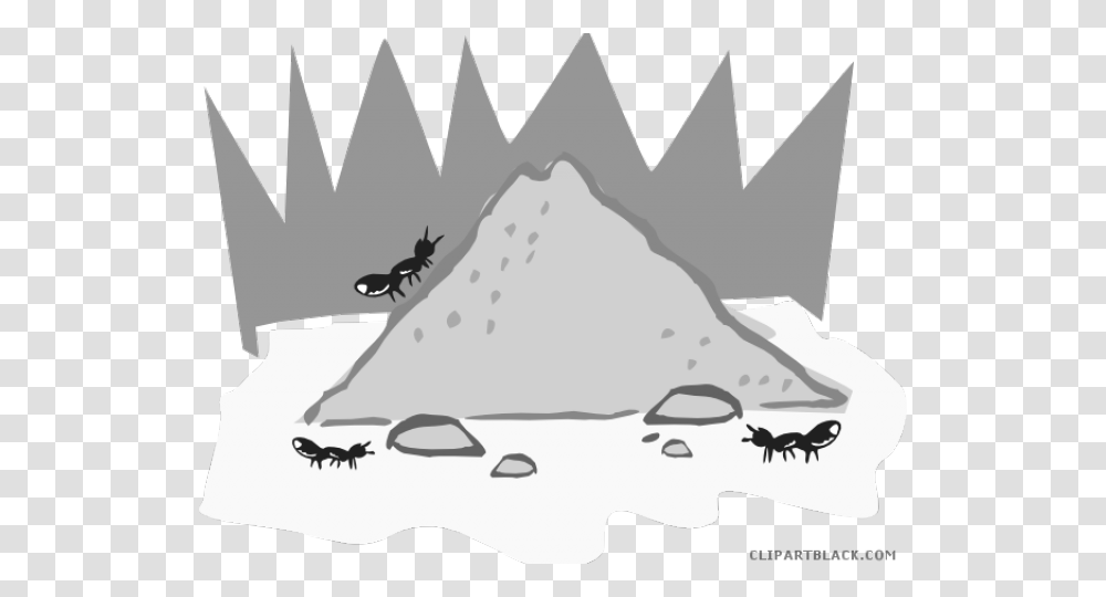 X Ray Clipart Black And White Anthill Clipart Black And White, Animal, Outdoors, Nature, Triangle Transparent Png