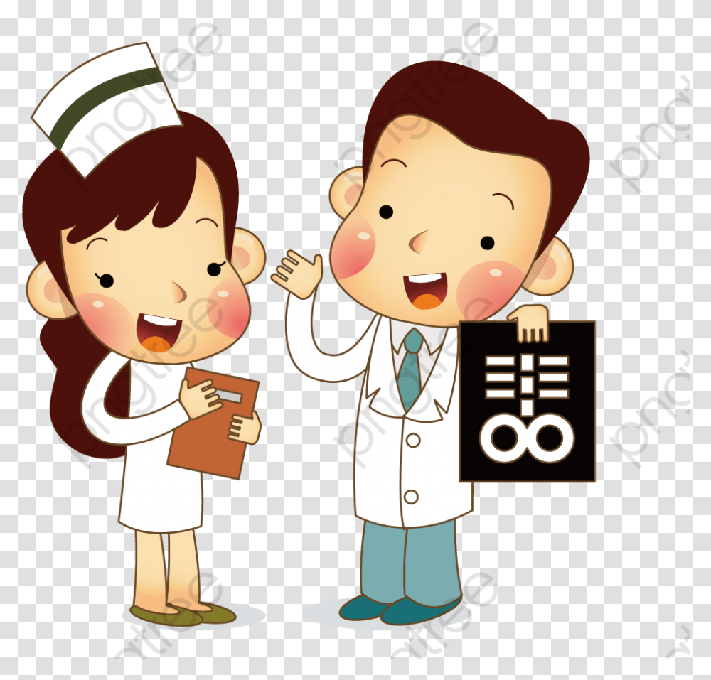 X Ray Clipart Doctor Nurses Cartoon, Portrait, Face, Photography Transparent Png