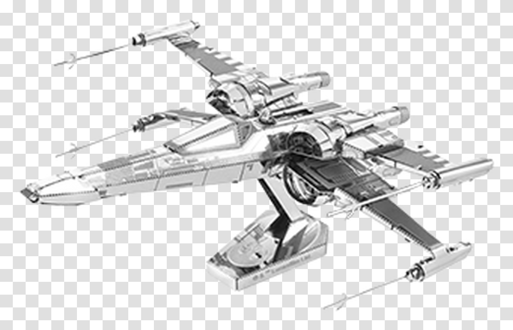 X Wing Fighter Metal Model, Spaceship, Aircraft, Vehicle, Transportation Transparent Png