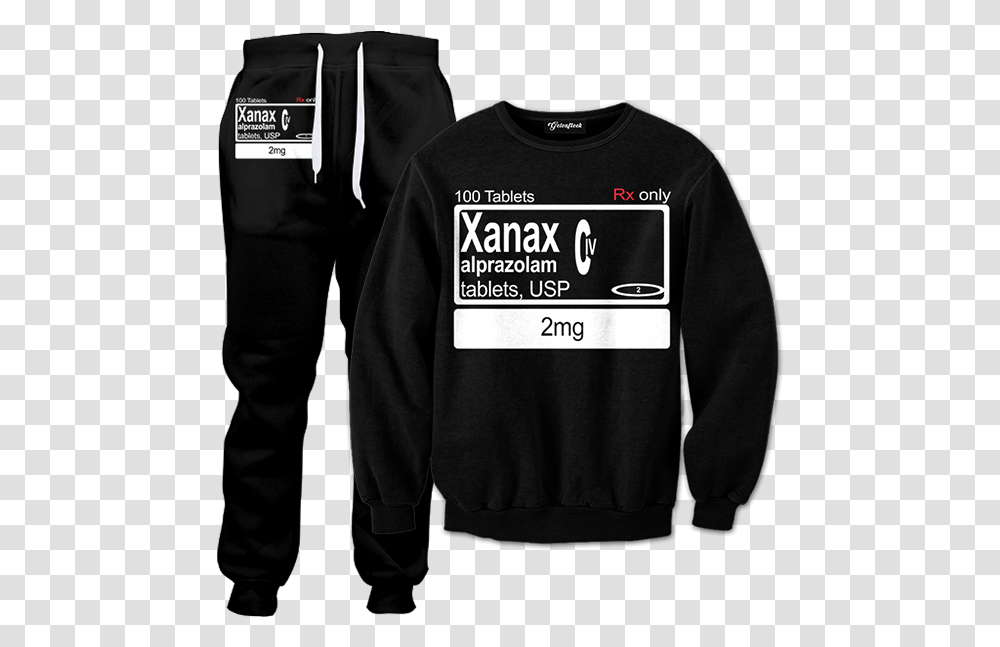 Xanax Tracksuit Getonfleek Weed Tracksuit, Clothing, Apparel, Sweatshirt, Sweater Transparent Png