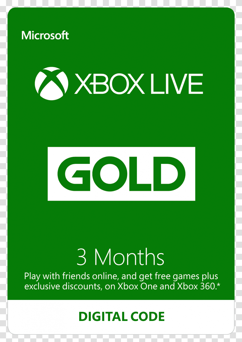 Xbox Gift Card Xbox Live Gold Card 1 Month, Advertisement, Poster Transparent Png