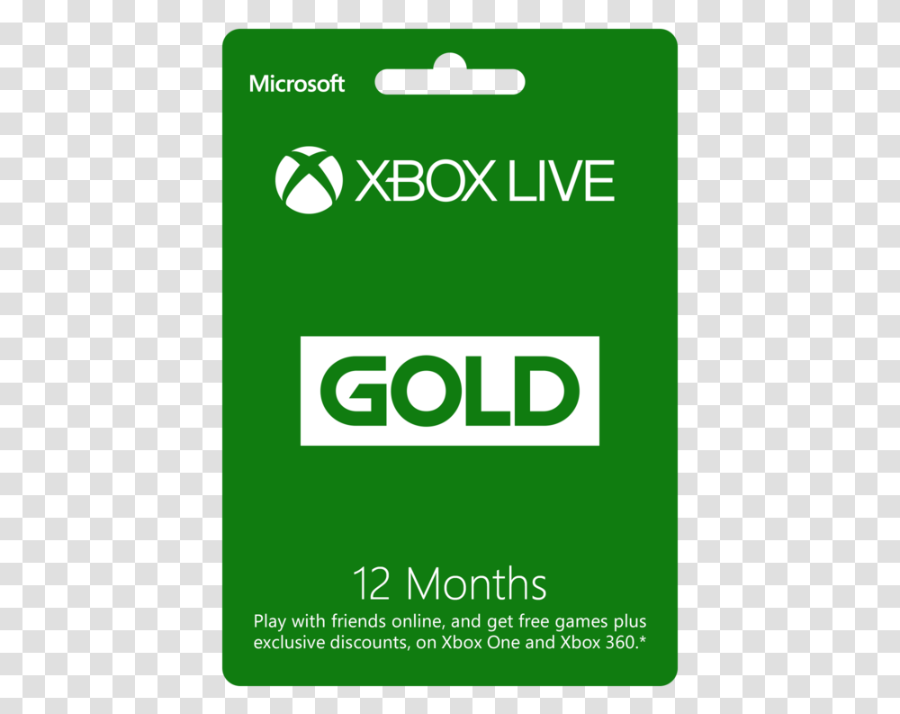 Xbox Live Gold 3 Month, Green, Sign Transparent Png