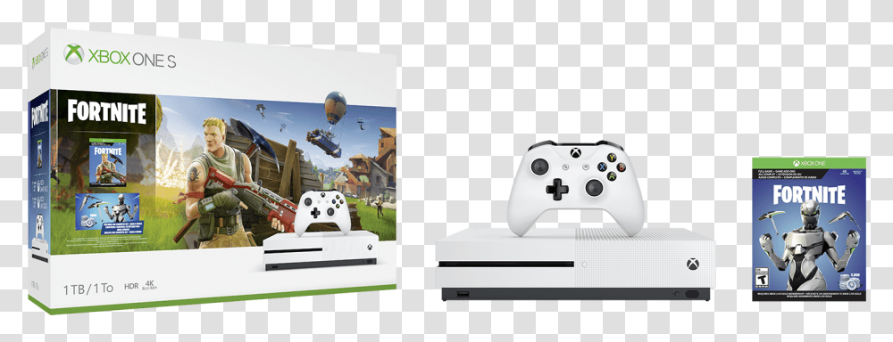 Xbox One S Fortnite Bundle, Person, Human, Electronics, Video Gaming Transparent Png