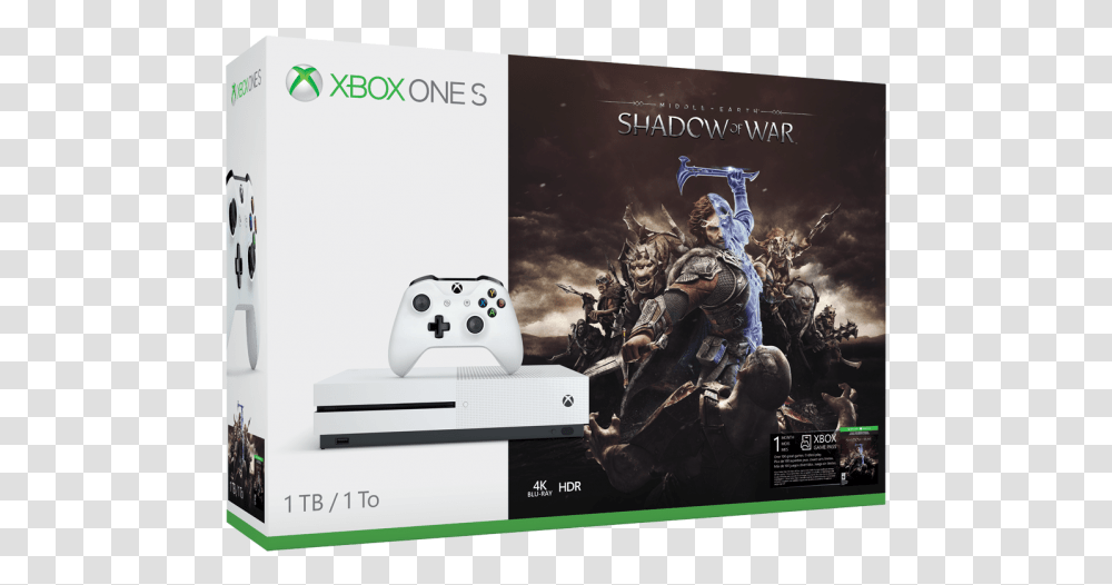 Xbox One S Shadow Of War Bundle, Person, Human, Poster, Advertisement Transparent Png