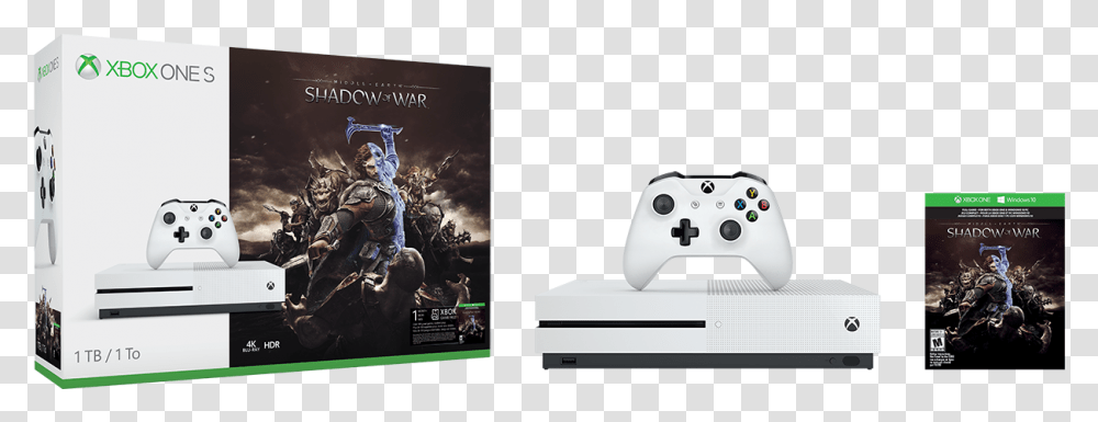 Xbox One S Shadow Of War, Person, Human, Electronics, Video Gaming Transparent Png