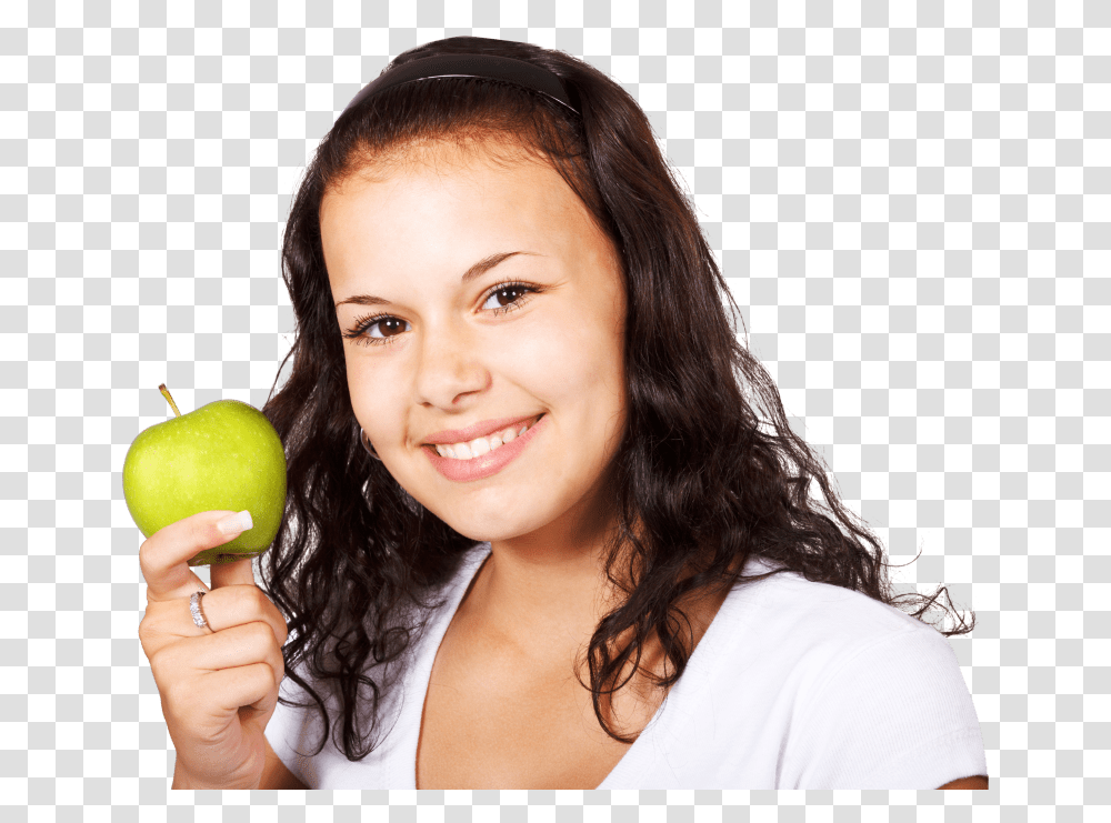 Xchng Woman Image Photograph Pixel Girl Happy Eating Apple, Person, Human, Plant, Fruit Transparent Png