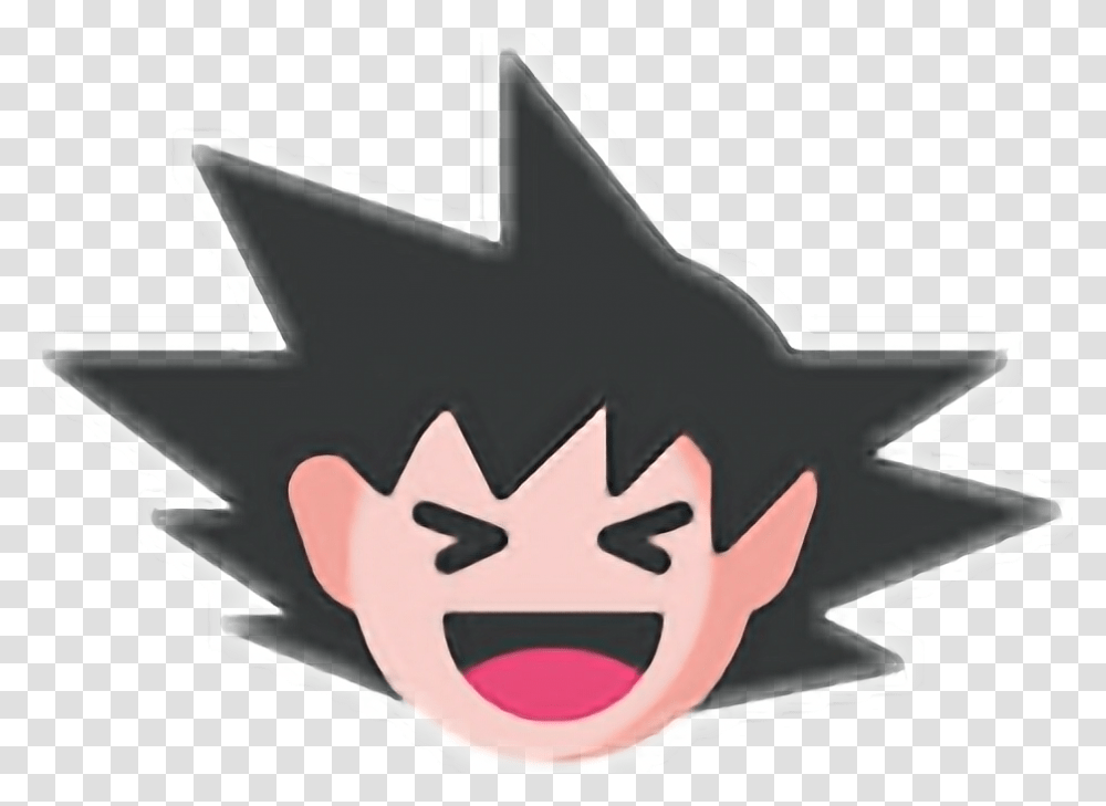 Xd Emoji Goku Kakaroto Emojisticker Emojisanime, Cushion, Logo, Trademark Transparent Png
