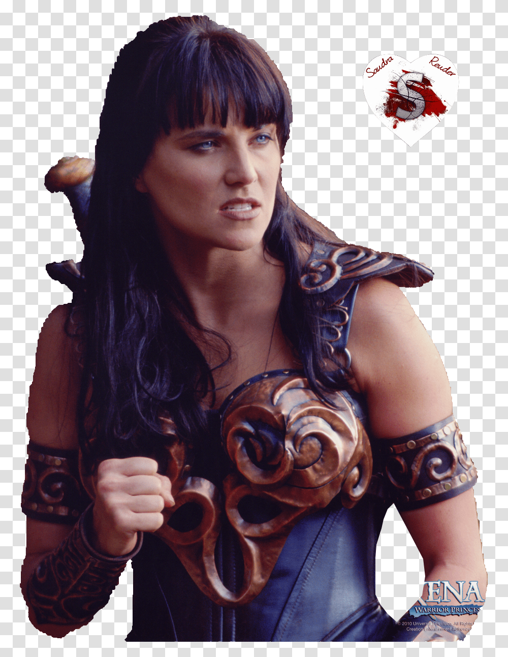 Xena Warrior Princess Wig, Skin, Person, Human, Tattoo Transparent Png
