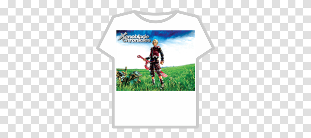 Xenoblade Chronicles Roblox Shulk Xenoblade, Person, Clothing, Text, T-Shirt Transparent Png